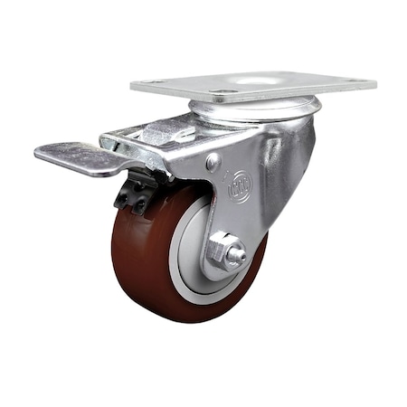 Service Caster Baker's Mark 176BINCSTSW Replacement Caster with Brakes BAK-SCC-TTL20S314-PPUB-MRN